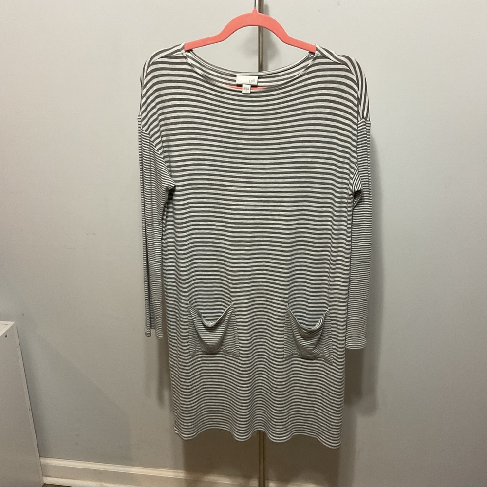 J. Jill Long Sleeve Stripes Midi Dress Size S - Picture 2 of 7